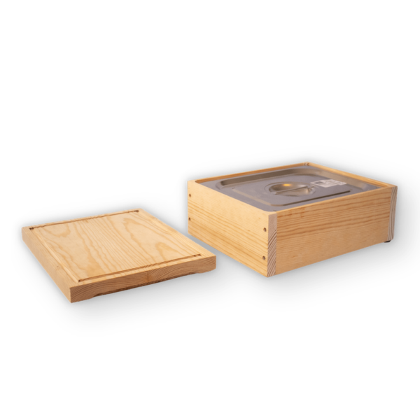 Grill Box caja térmica-con tabla todo en uno vista lateral