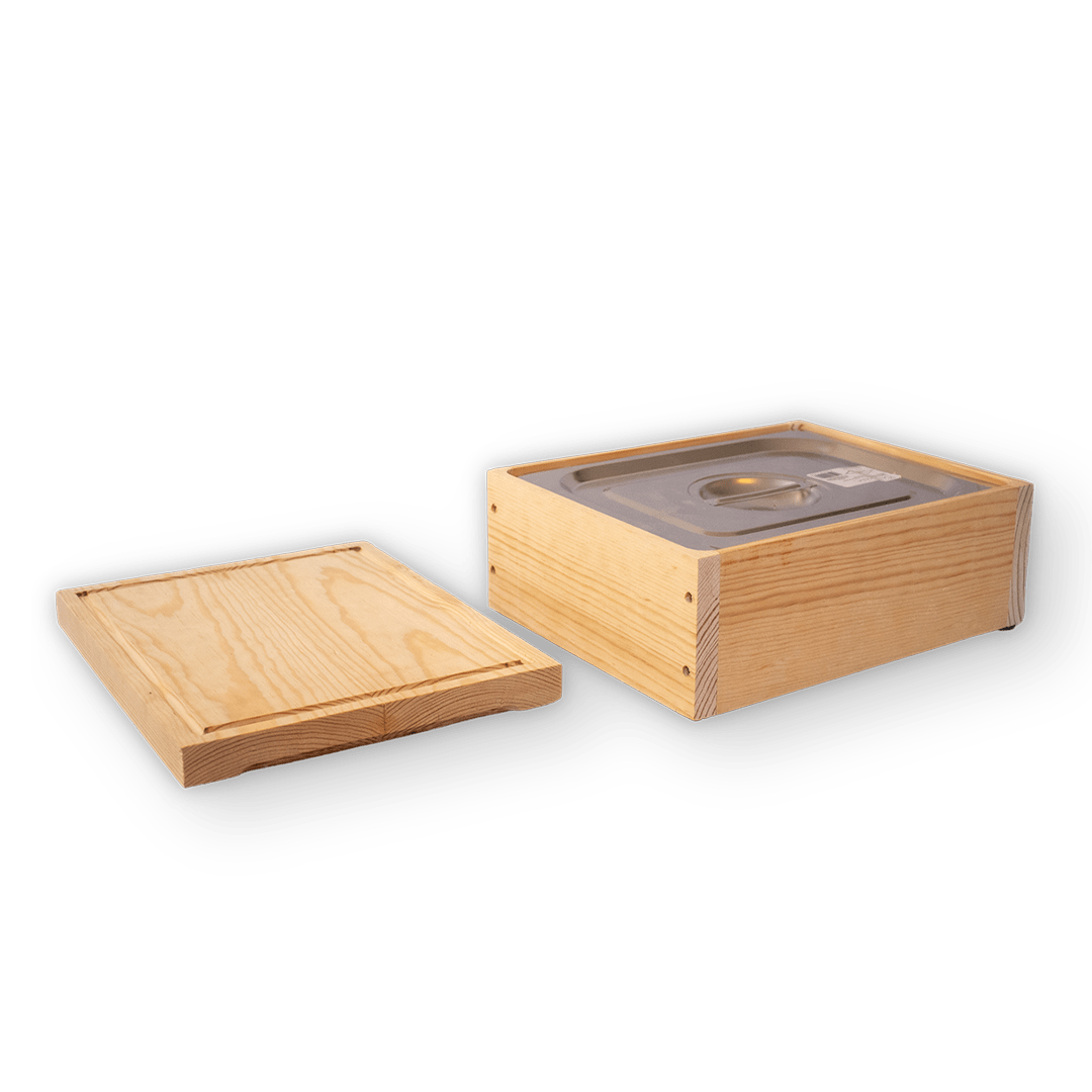 Grill Box caja térmica-con tabla todo en uno vista lateral