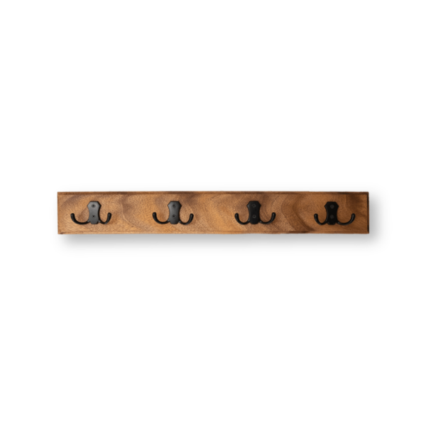 Perchero horizontal de pared en madera de Parota