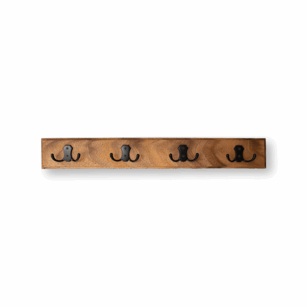 Perchero horizontal de pared en madera de Parota