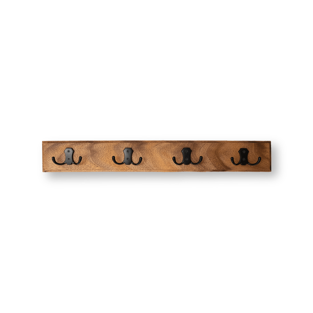 Perchero horizontal de pared en madera de Parota