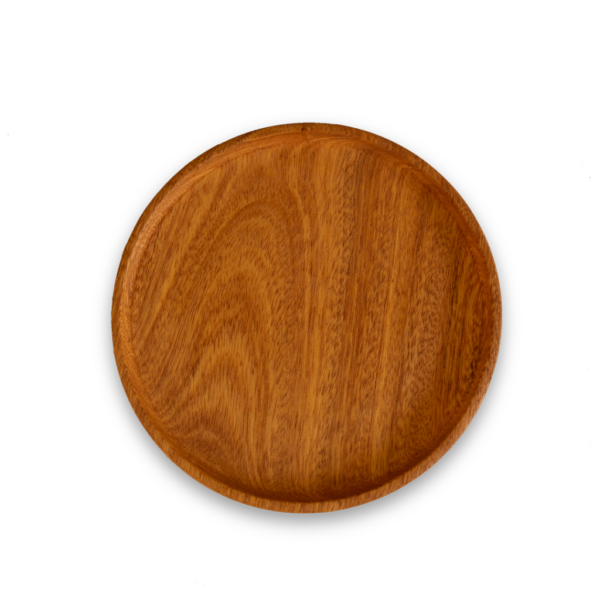 Plato madera redondo