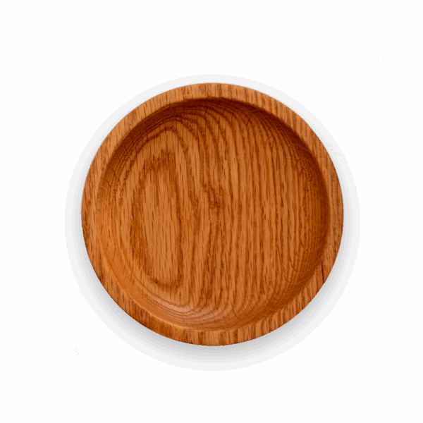 Tazón de madera forma bowl vista superior