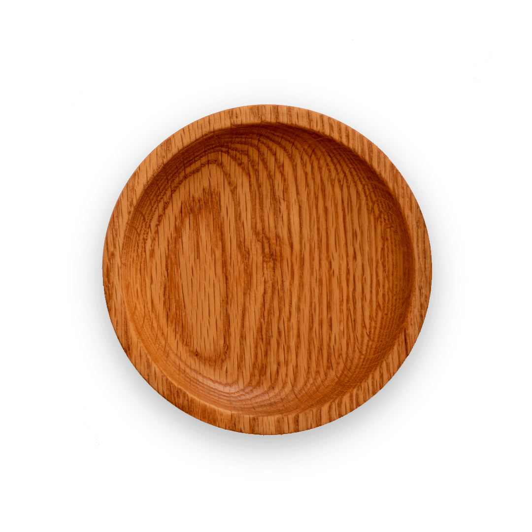 Tazón de madera forma bowl vista superior
